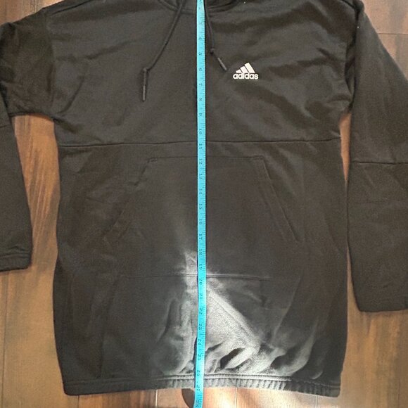 Adidas Women’s 3/4 Zip Long Line Hoodie- Black - Picture 4 of 6